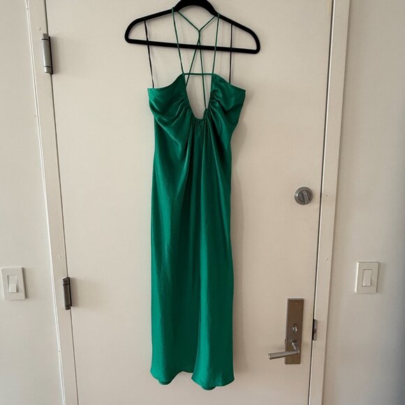 ba&sh Bradie Sleeveless Midi Dress in Green, Size Small - Picture 4 of 6